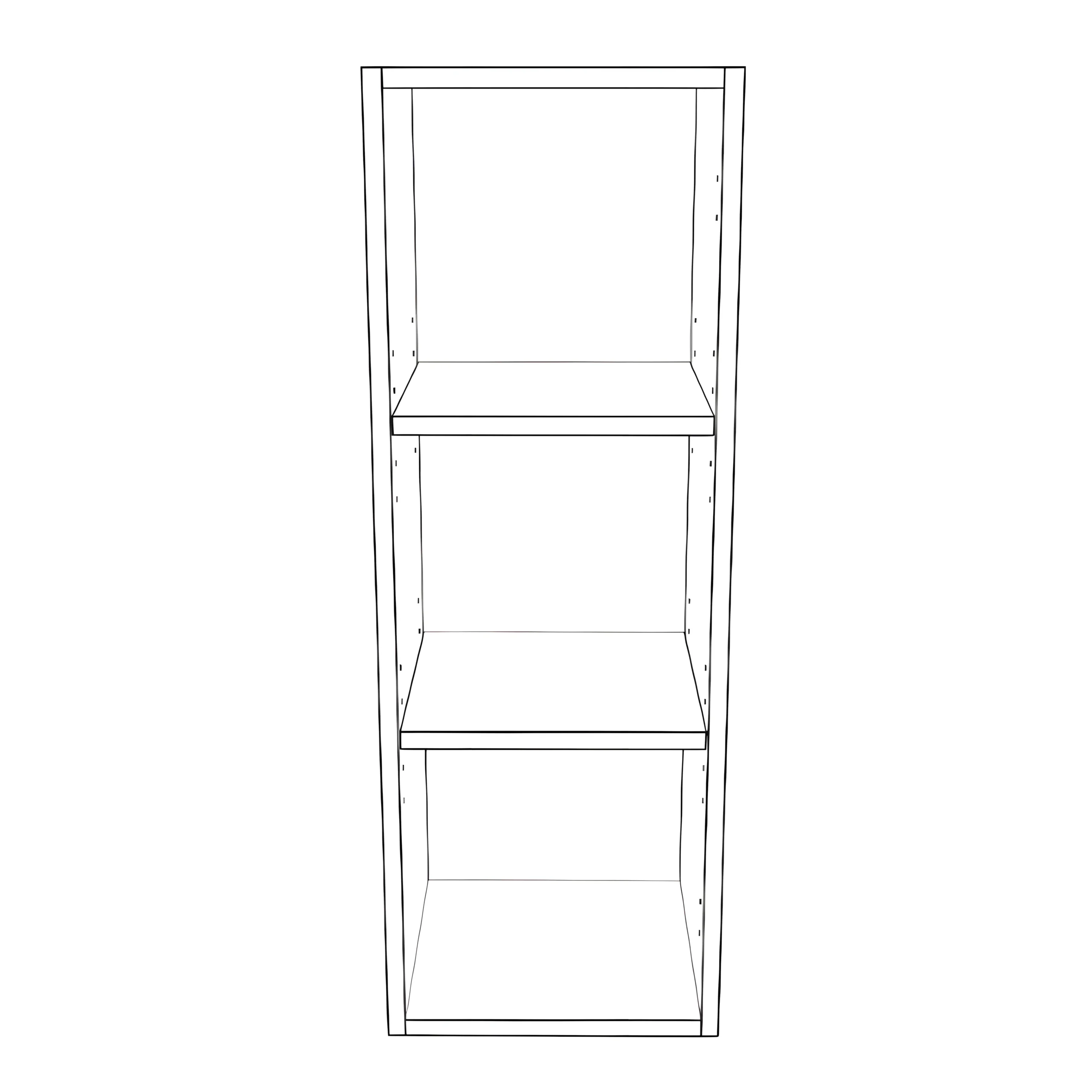 12" Wide x 34" High Wall Cabinet - Painted Doors - Image 2