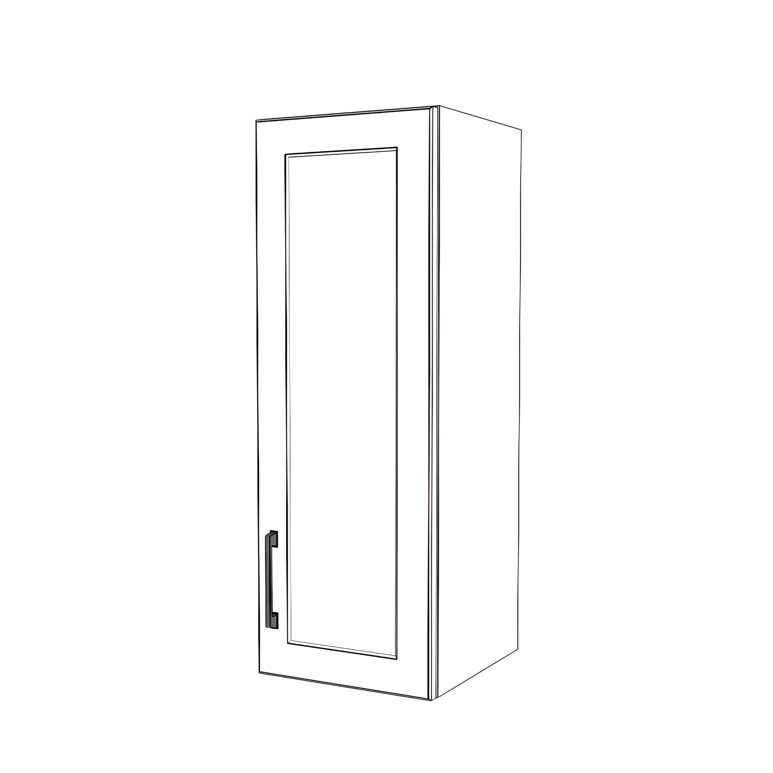 12" Wide x 34" High Wall Cabinet - Painted Doors