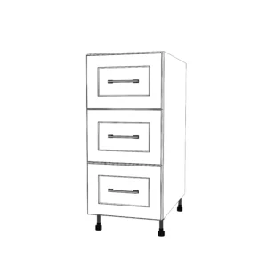 15" Wide Drawer Cabinet - Painted Doors