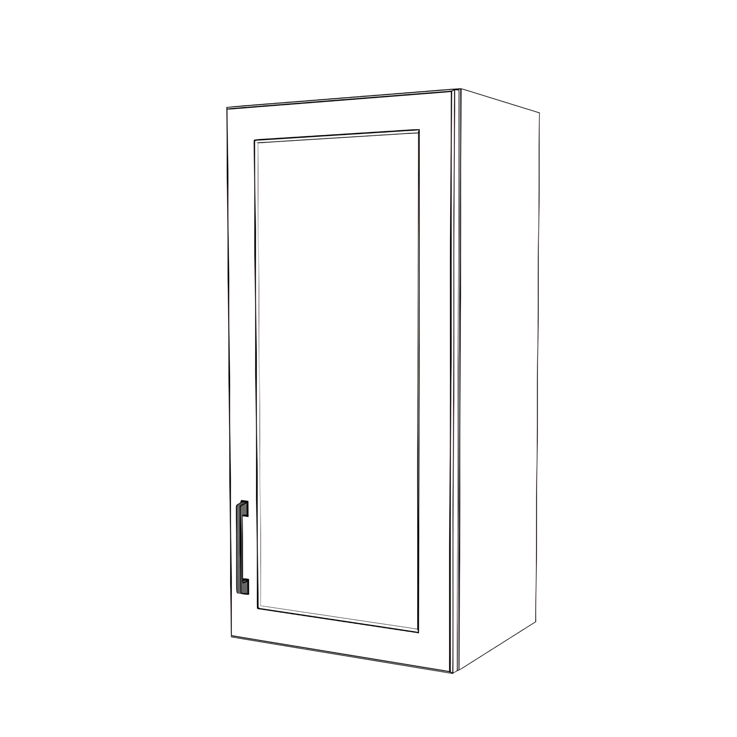 16" Wide x 34" High Wall Cabinet - Painted Doors