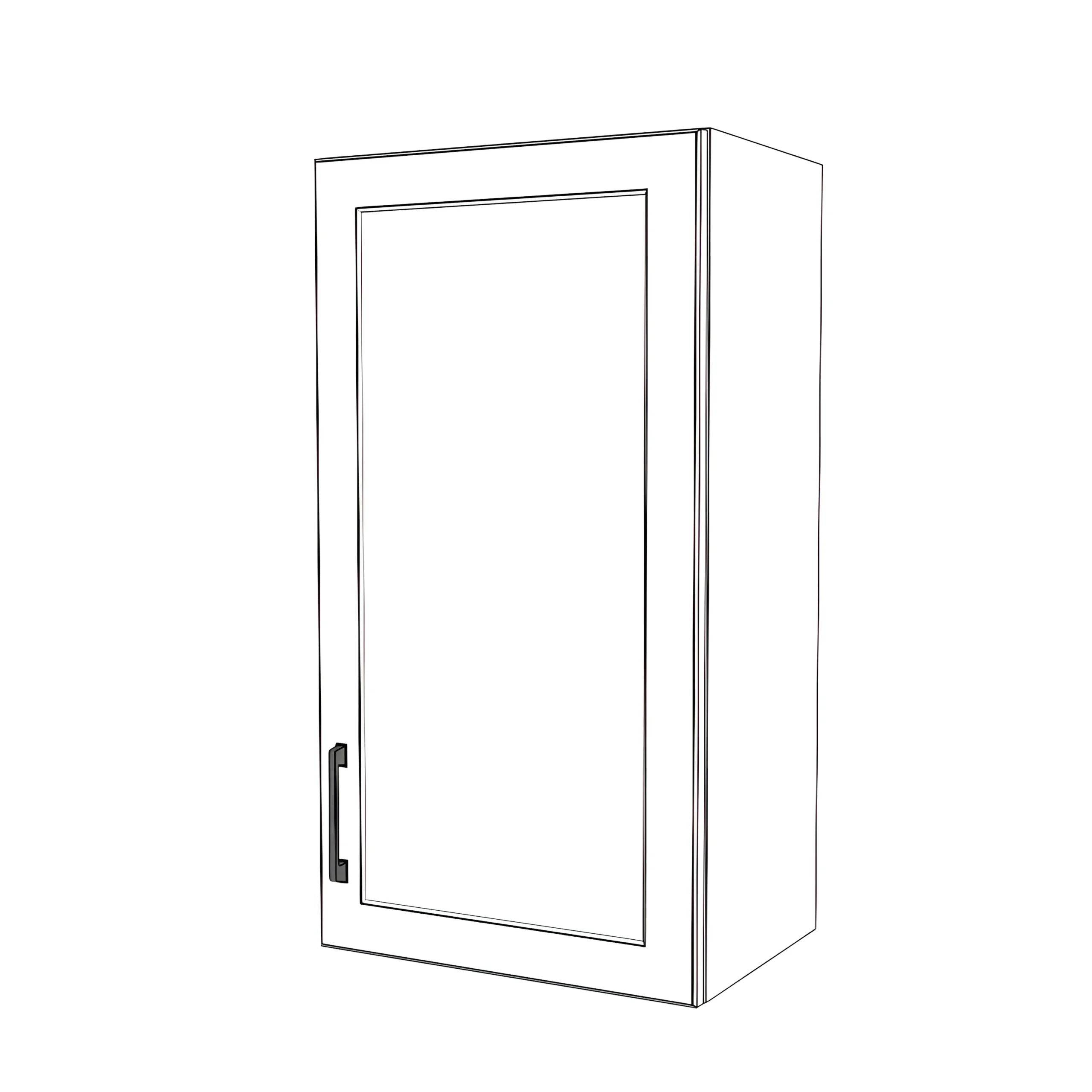 18" Wide x 34" High Wall Cabinet - Painted Doors