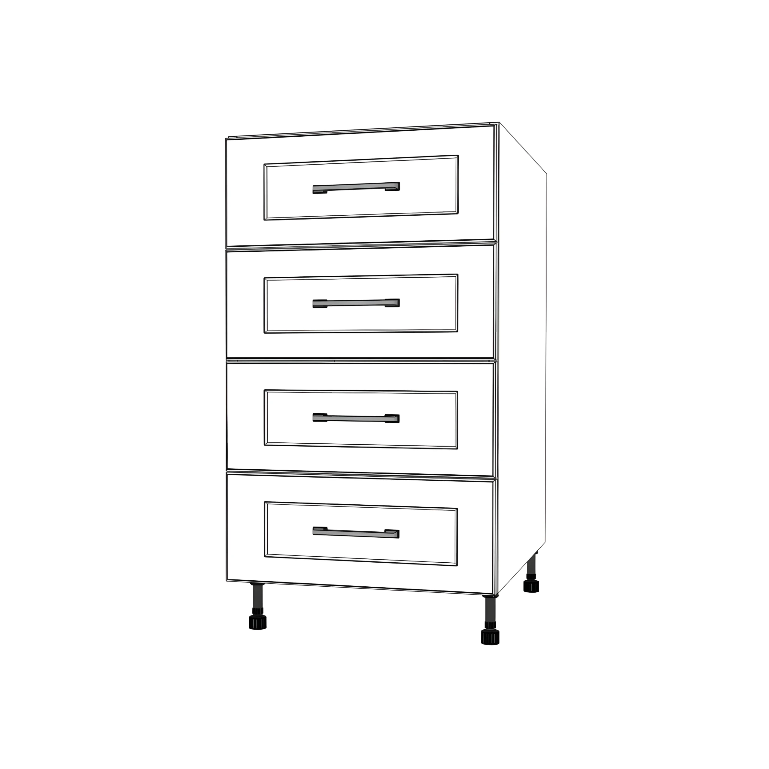 19" Wide Drawer Cabinet - Painted Doors - Image 3