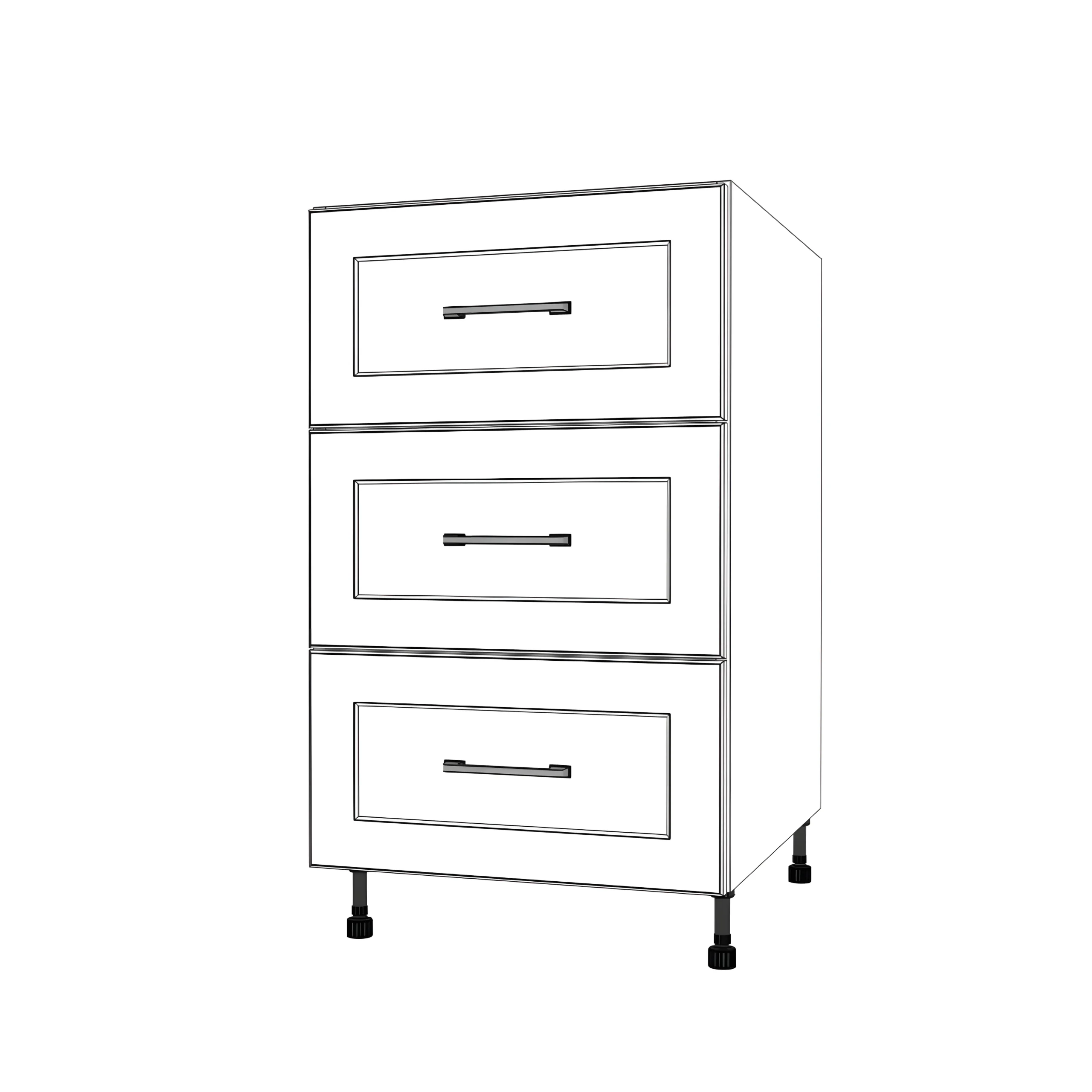 20" Wide Drawer Cabinet - Painted Doors