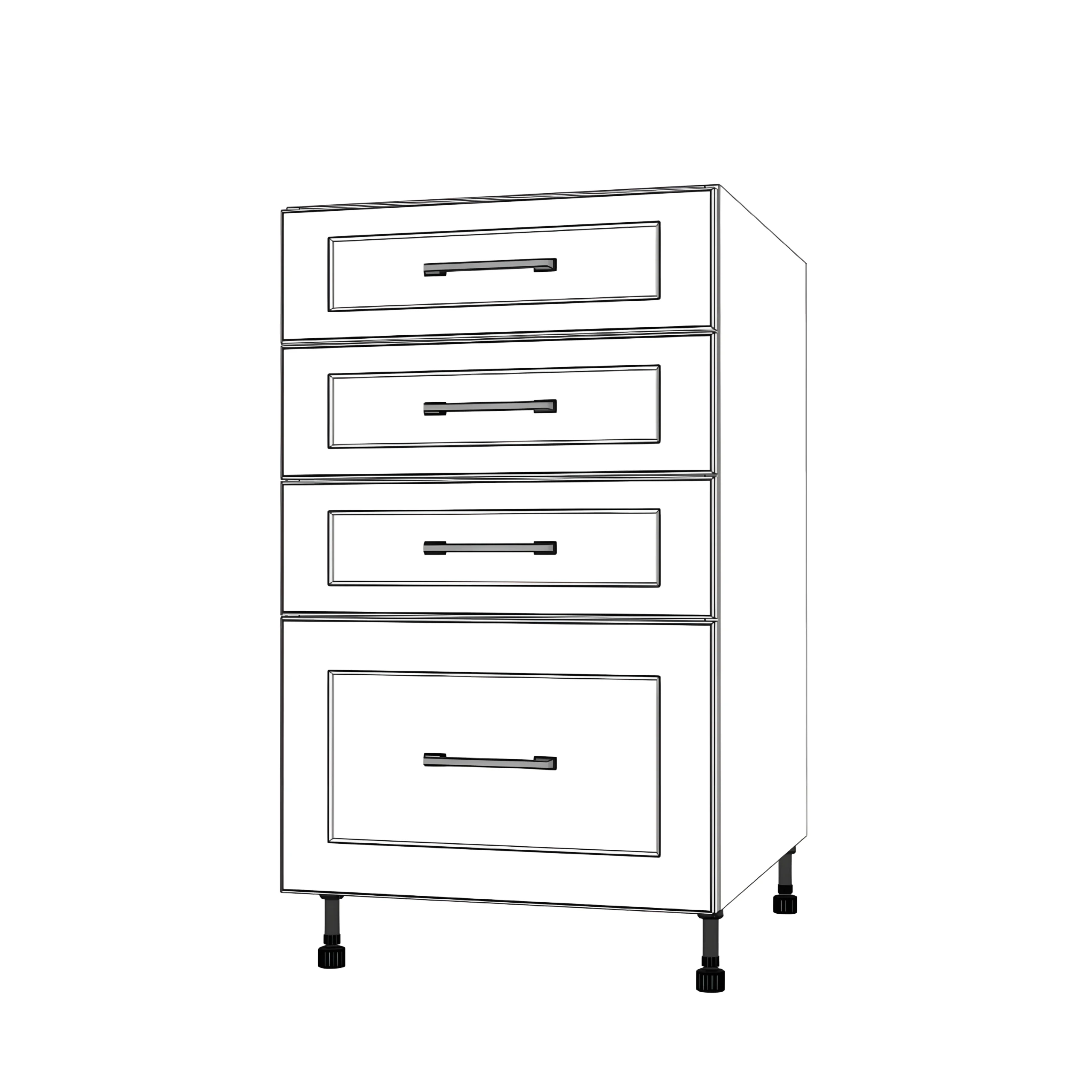 20" Wide Drawer Cabinet - Painted Doors - Image 4