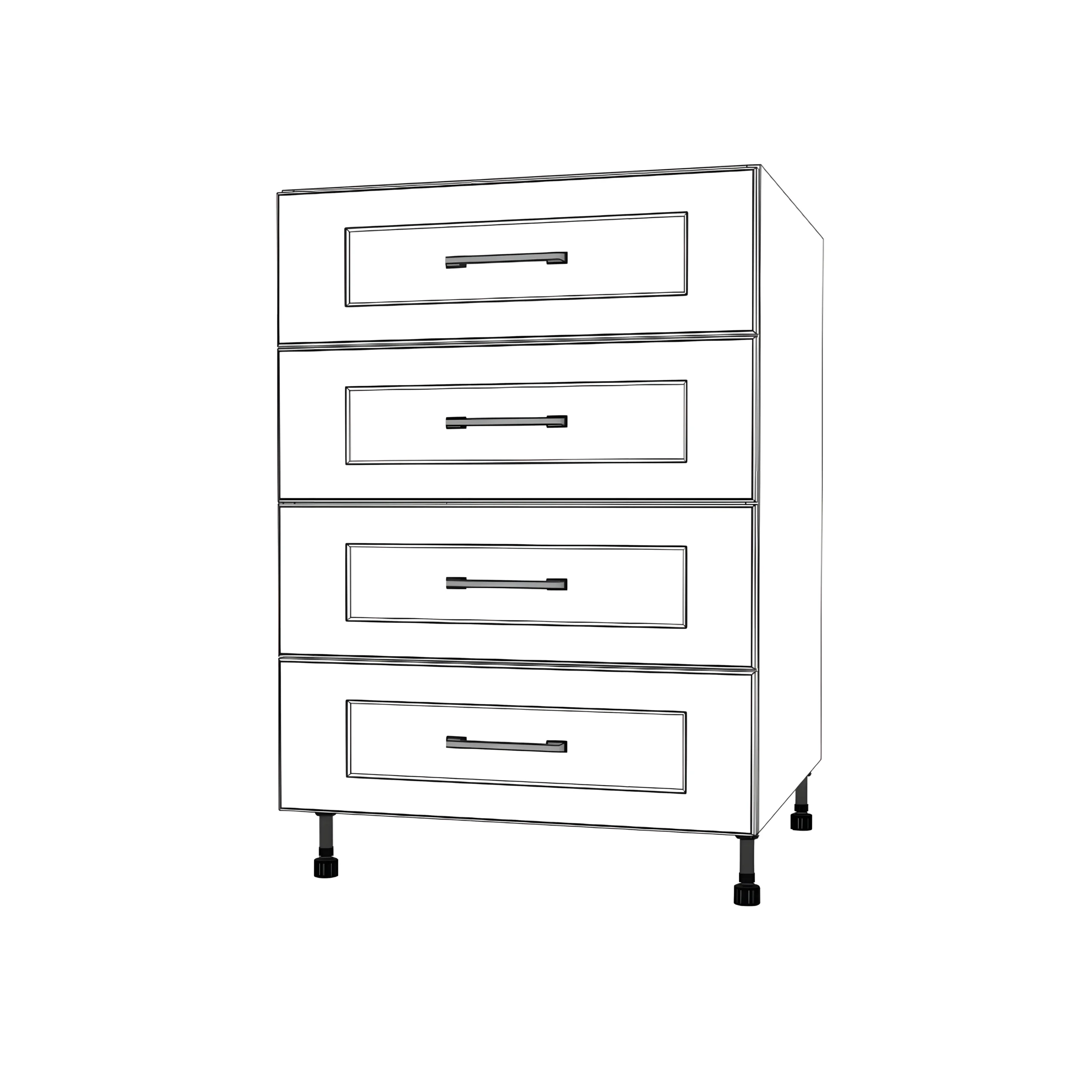 24" Wide Drawer Cabinet - Painted Doors - Image 3