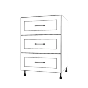 24" Wide Drawer Cabinet - Painted Doors