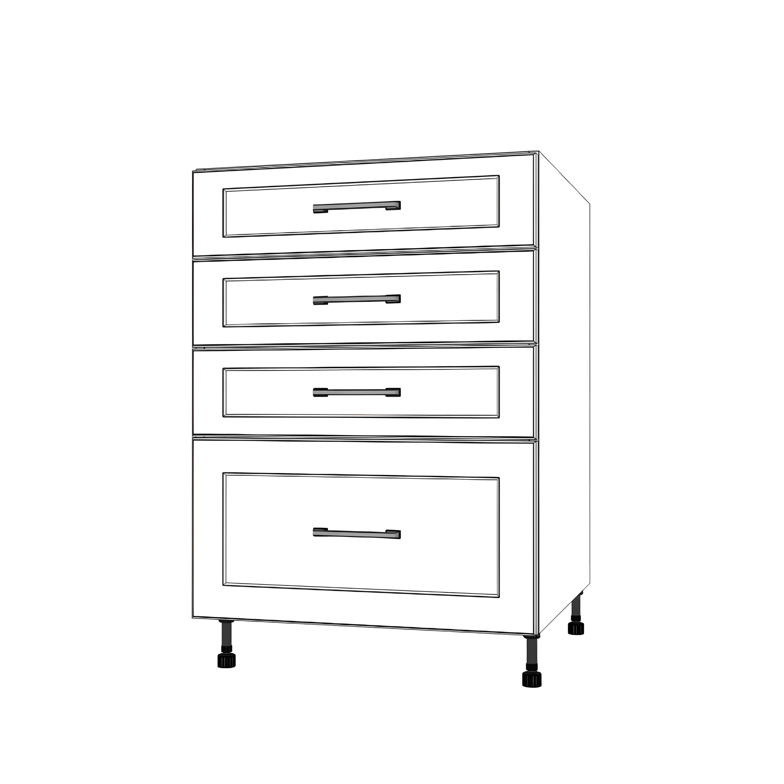 24" Wide Drawer Cabinet - Painted Doors - Image 5