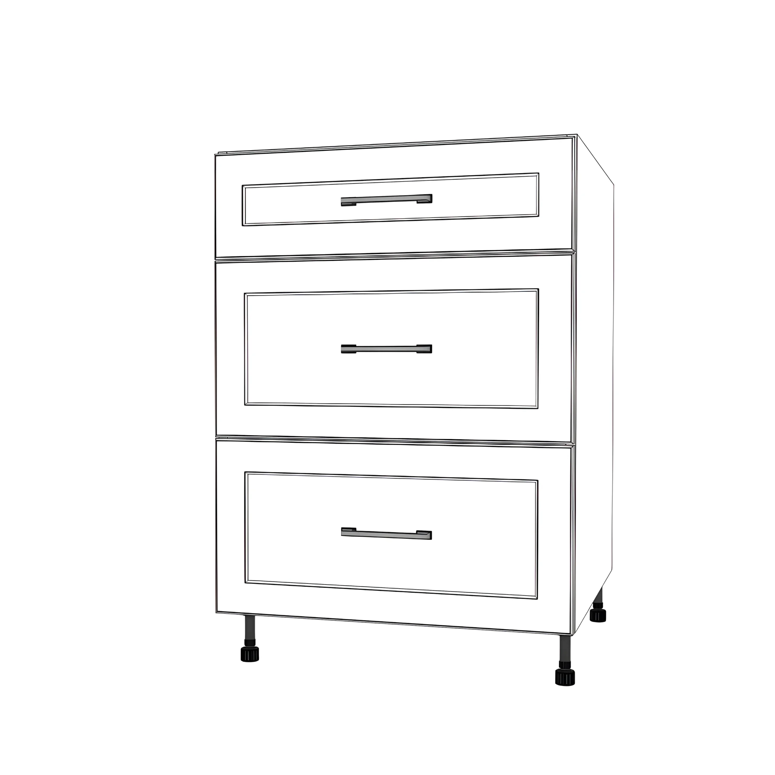24" Wide Drawer Cabinet - Painted Doors - Image 4