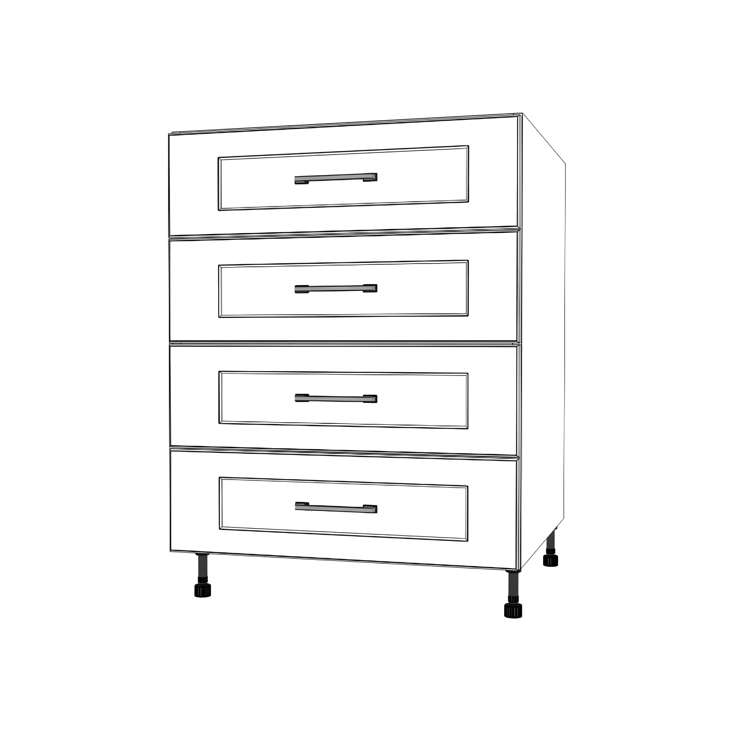 26" Wide Drawer Cabinet - Painted Doors - Image 2