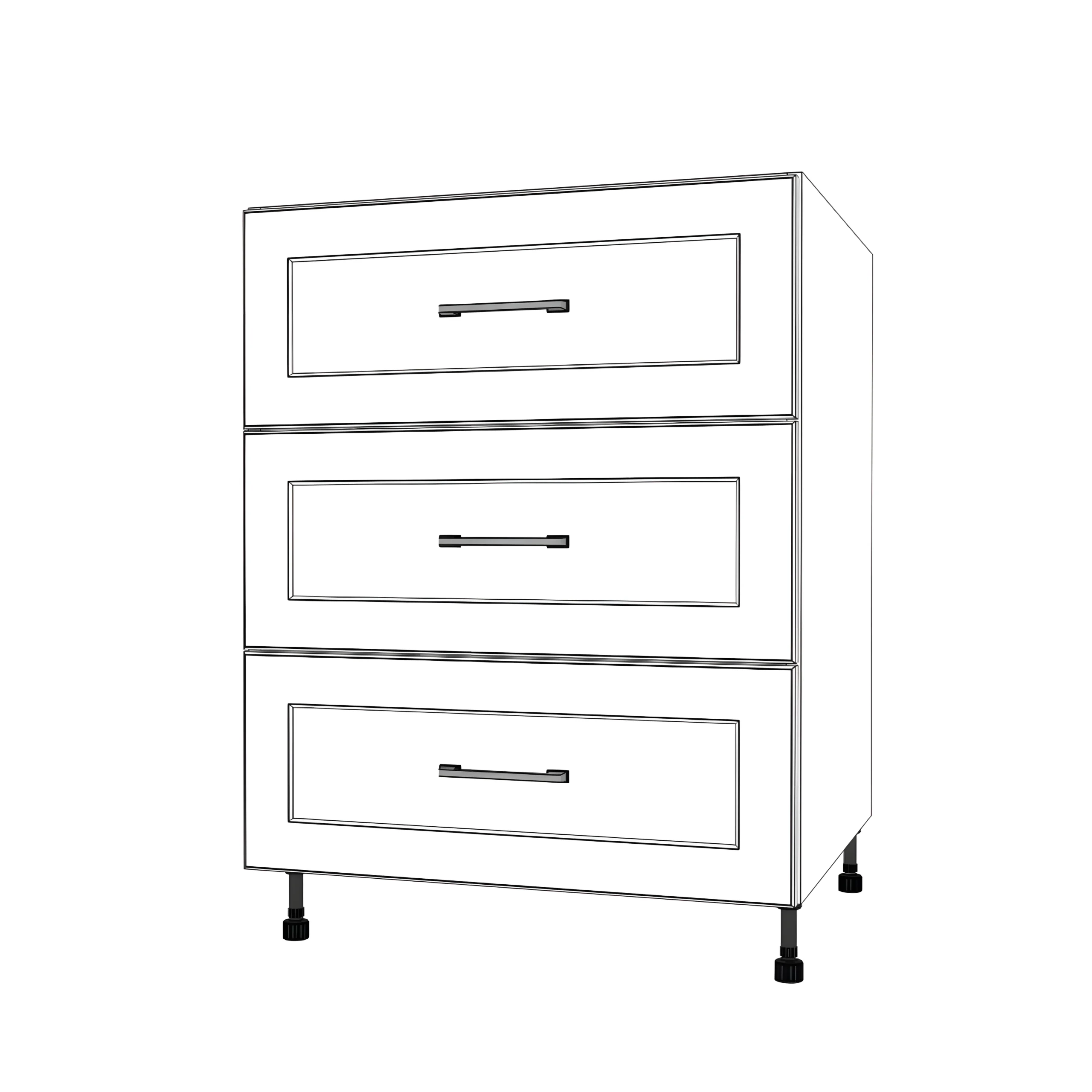 26" Wide Drawer Cabinet - Painted Doors