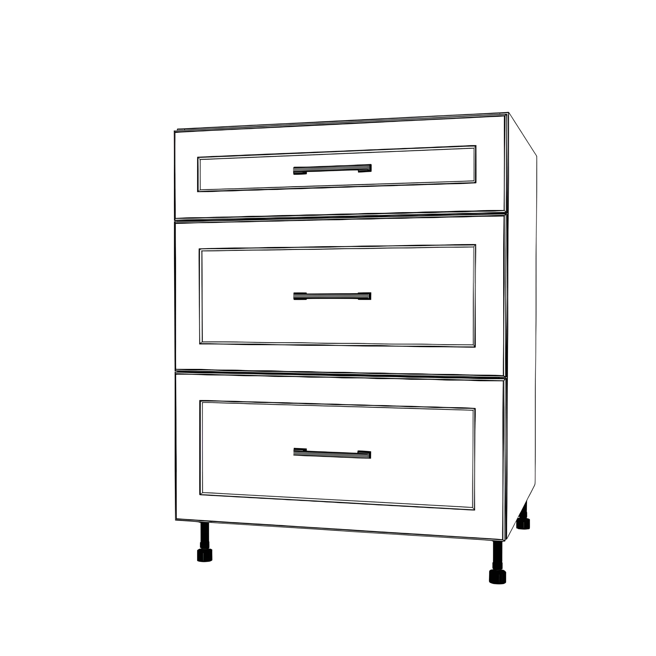 26" Wide Drawer Cabinet - Painted Doors - Image 5