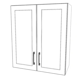26" Wide x 30" High Wall Cabinet - Painted Doors