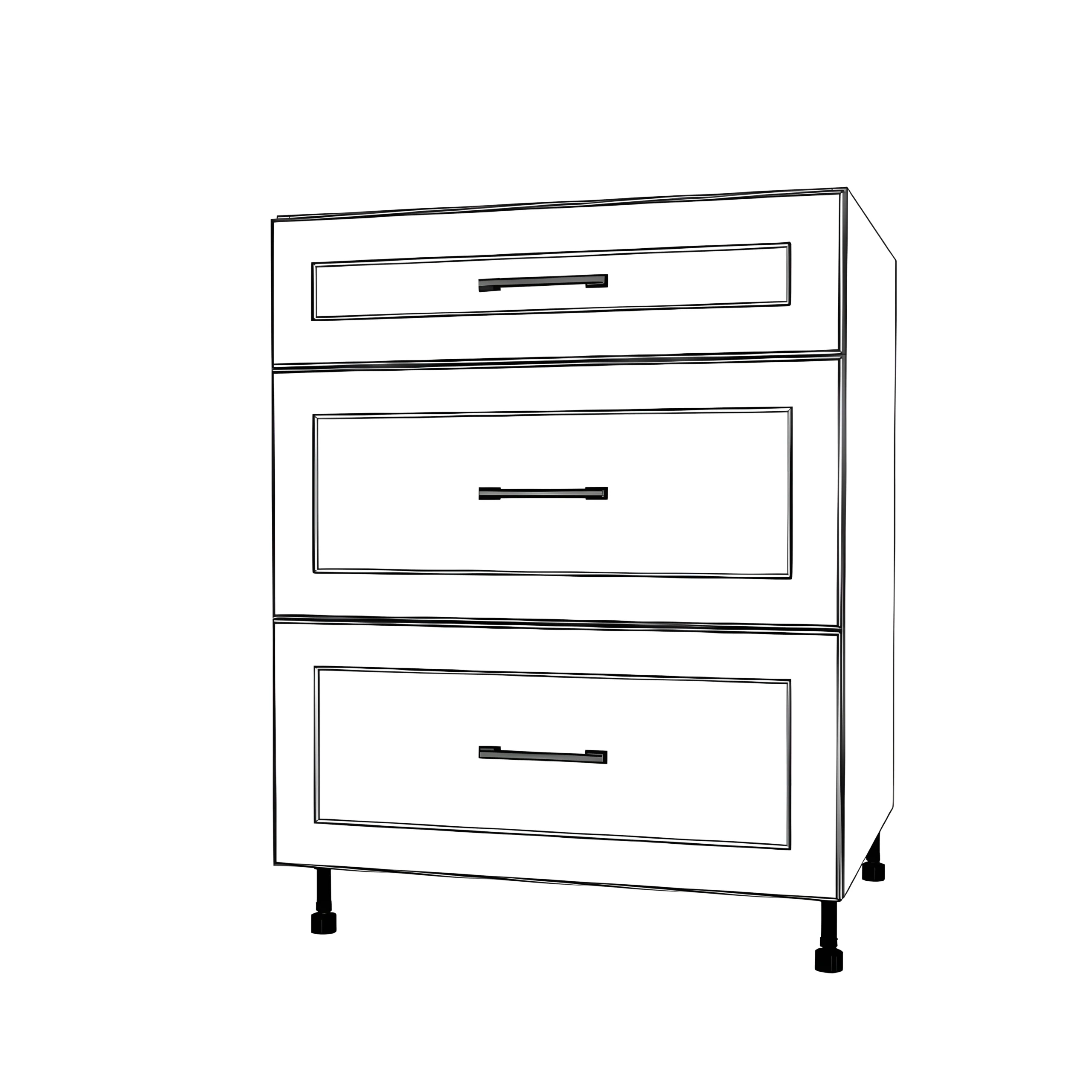 27" Wide Drawer Cabinet - Painted Doors - Image 4
