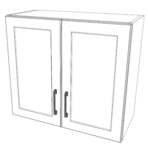 27" Wide x 24" High Wall Cabinet - Painted Doors