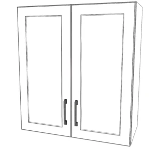 27" Wide x 30" High Wall Cabinet - Painted Doors