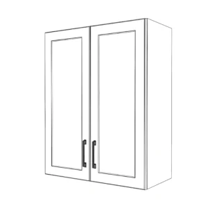 27" Wide x 34" High Wall Cabinet - Painted Doors