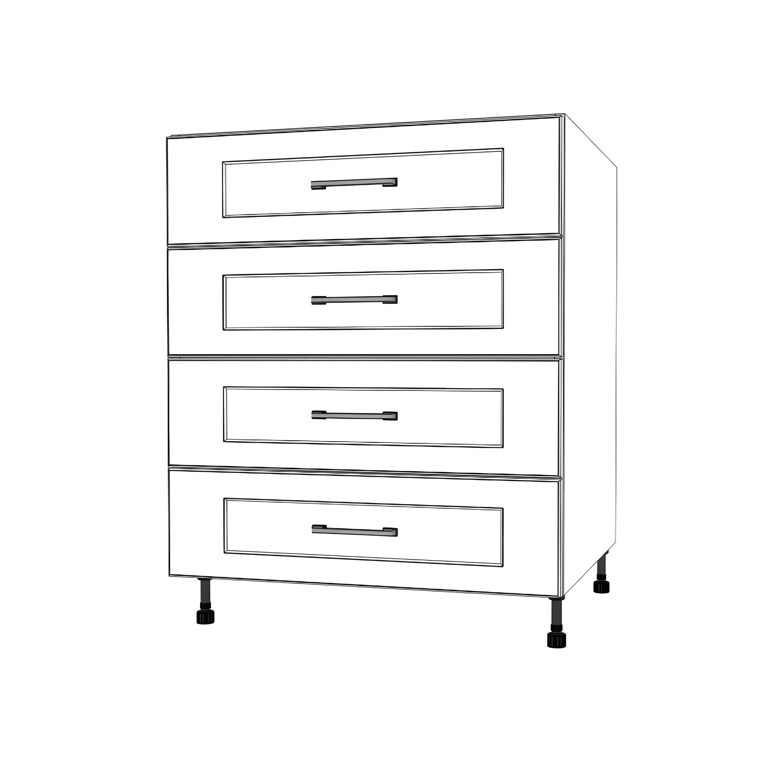 28" Wide Drawer Cabinet - Painted Doors - Image 3