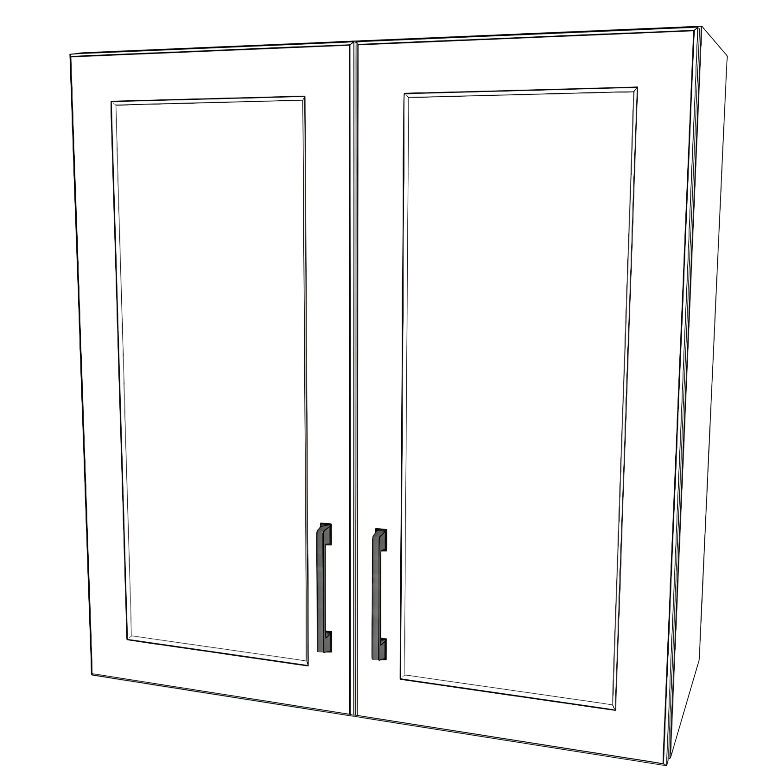 28" Wide x 30" High Wall Cabinet - Thermofoil Doors
