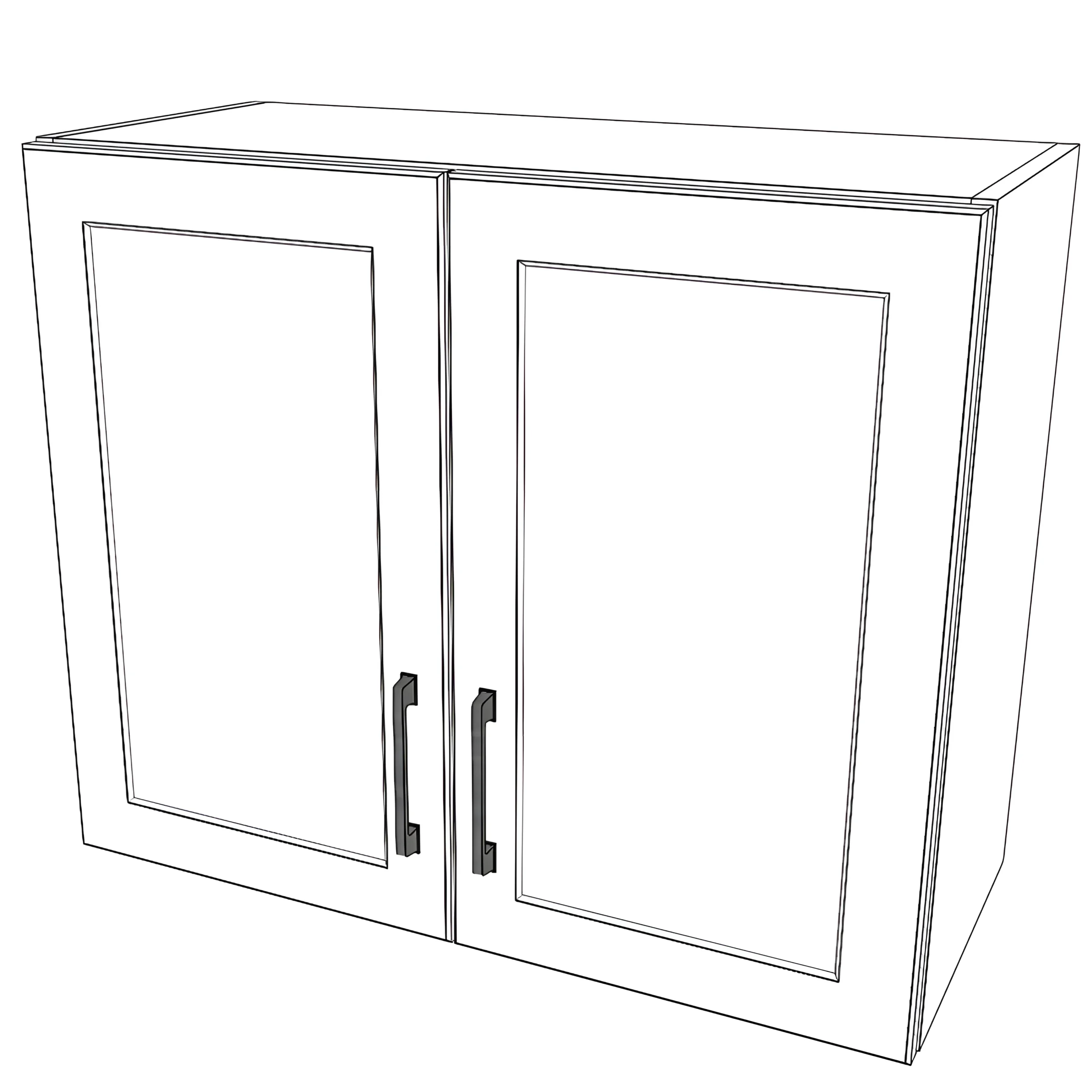 29" Wide x 24" High Wall Cabinet - Painted Doors