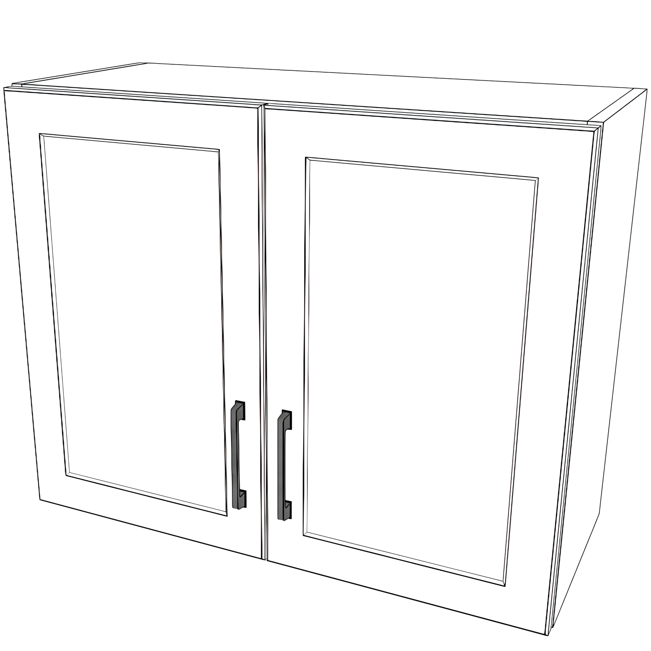 30" Wide x 24" High Wall Cabinet - Painted Doors