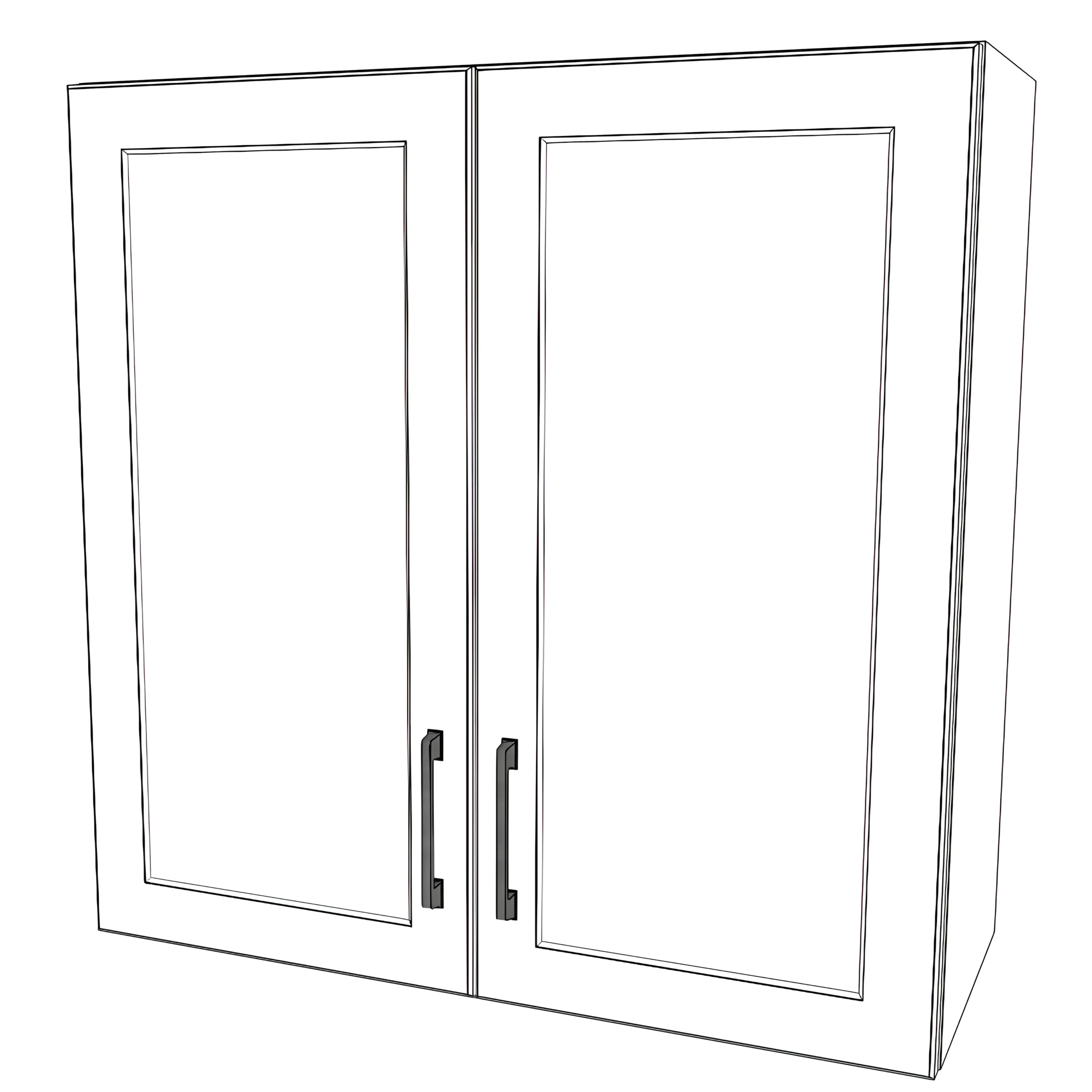 30" Wide x 30" High Wall Cabinet - Painted Doors