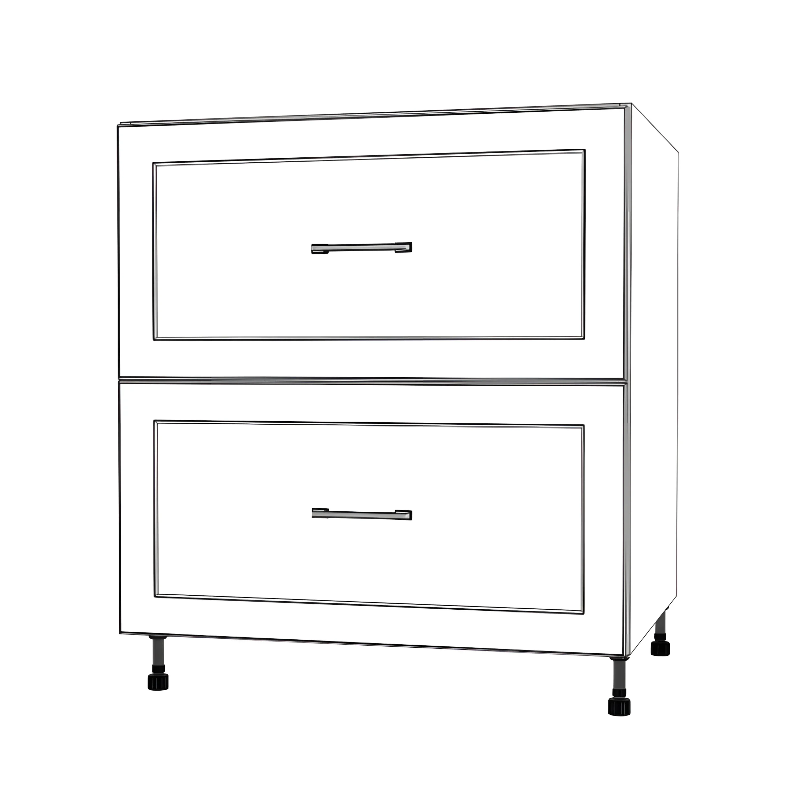31" Wide Drawer Cabinet - Painted Doors - Image 2