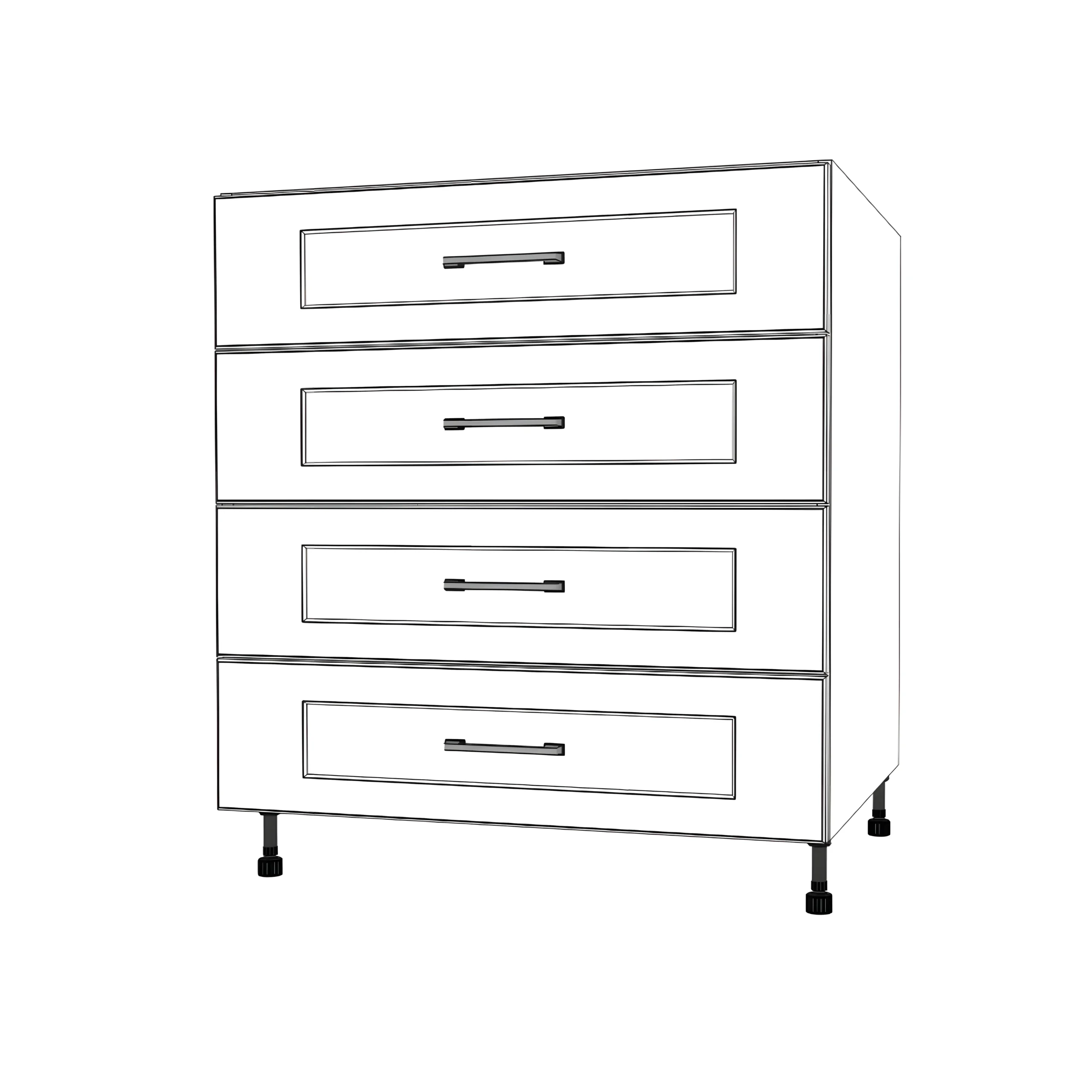 31" Wide Drawer Cabinet - Painted Doors - Image 3