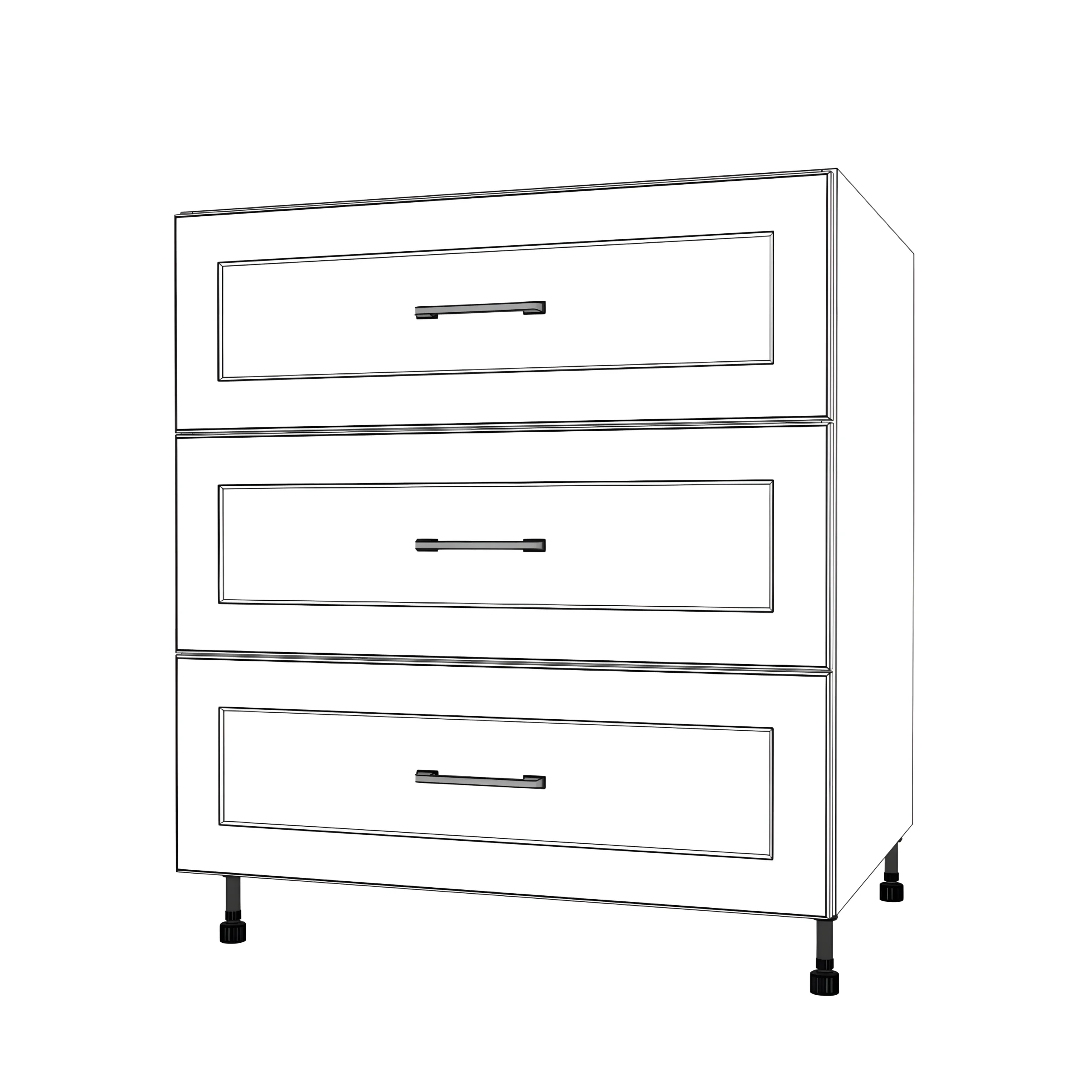 31" Wide Drawer Cabinet - Painted Doors