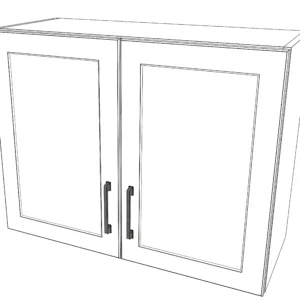 31" Wide x 24" High Wall Cabinet - Painted Doors