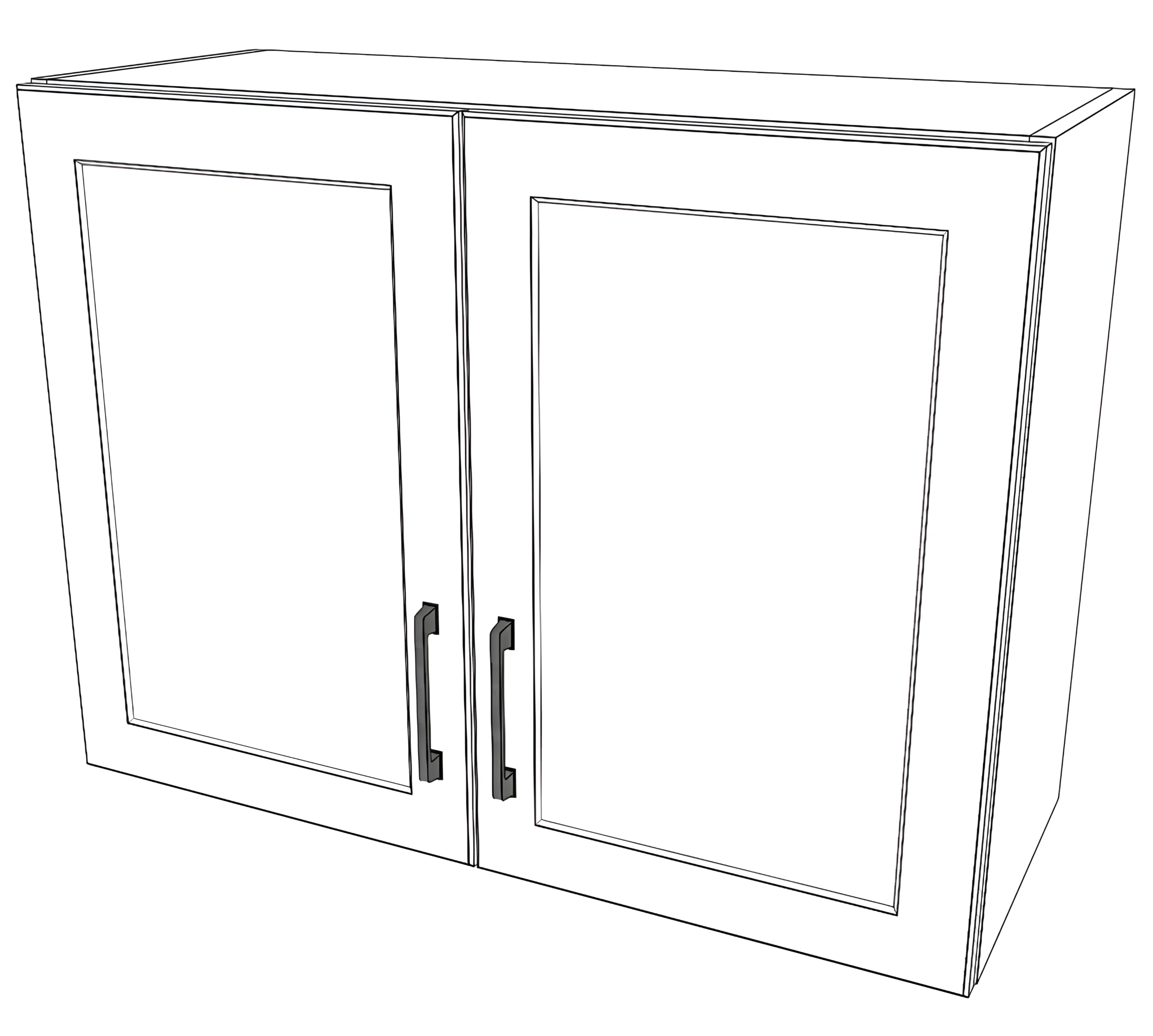 32" Wide x 24" High Wall Cabinet - Painted Doors