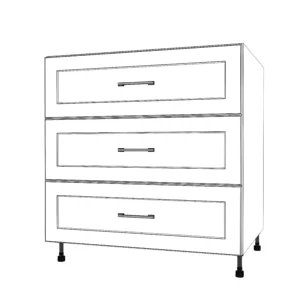 33" Wide Drawer Cabinet - Painted Doors