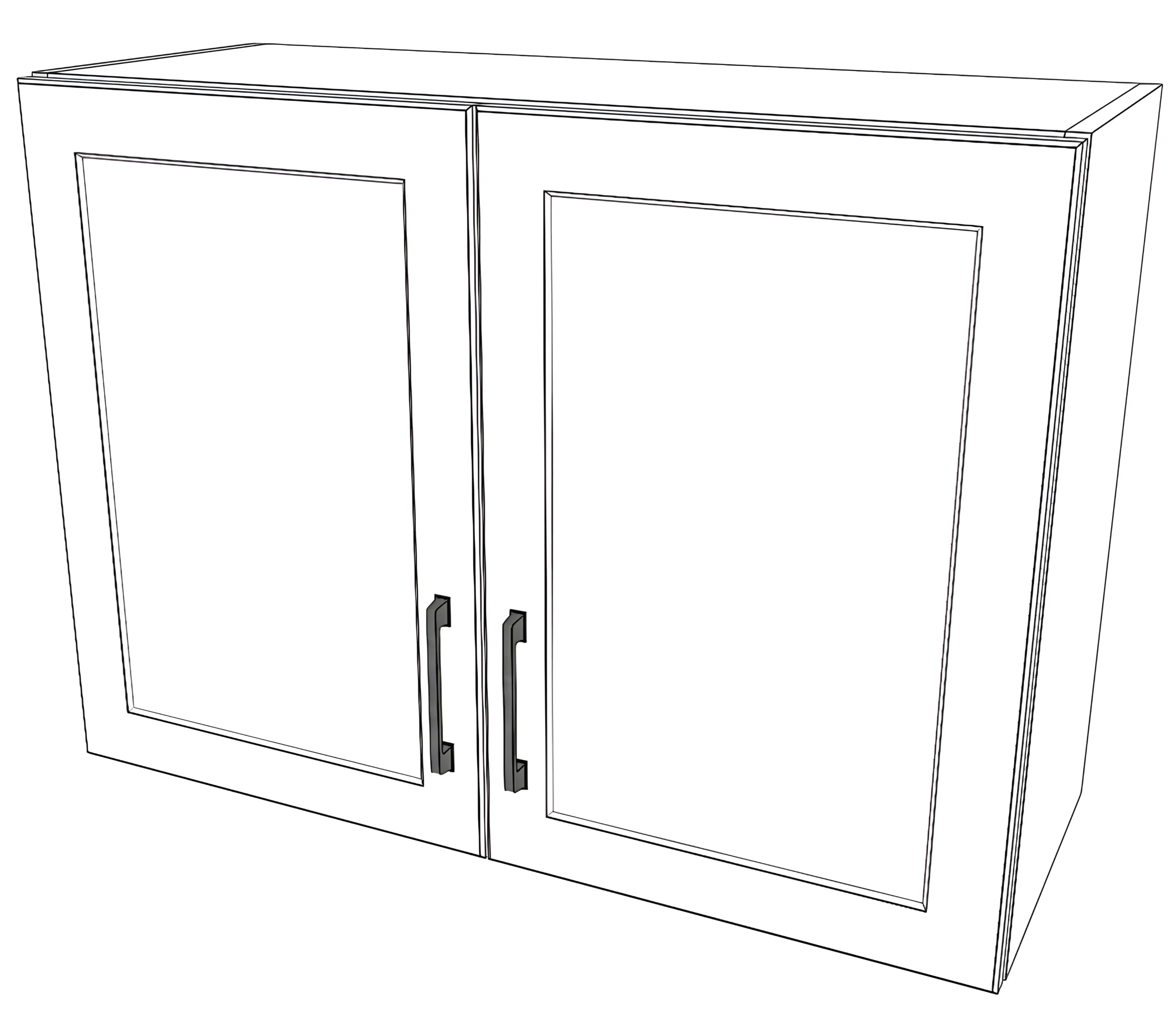 33" Wide x 24" High Wall Cabinet - Painted Doors