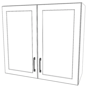 33" Wide x 30" High Wall Cabinet - Painted Doors