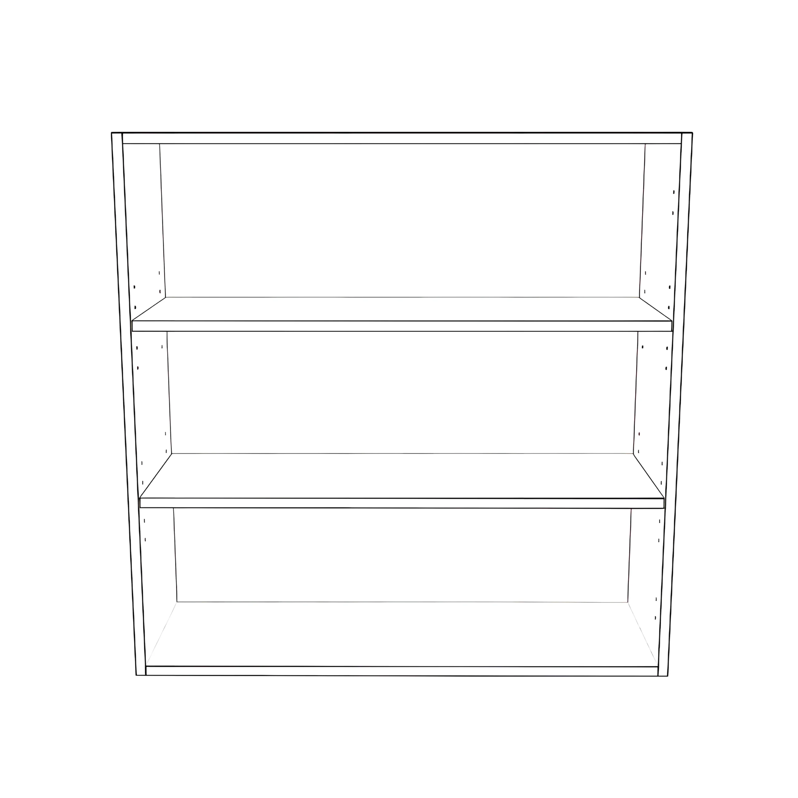 34" Wide x 34" High Wall Cabinet - Painted Doors - Image 2