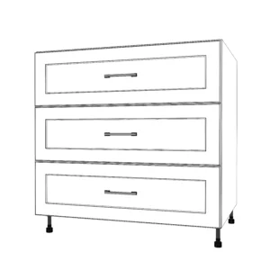 35" Wide Drawer Cabinet - Painted Doors