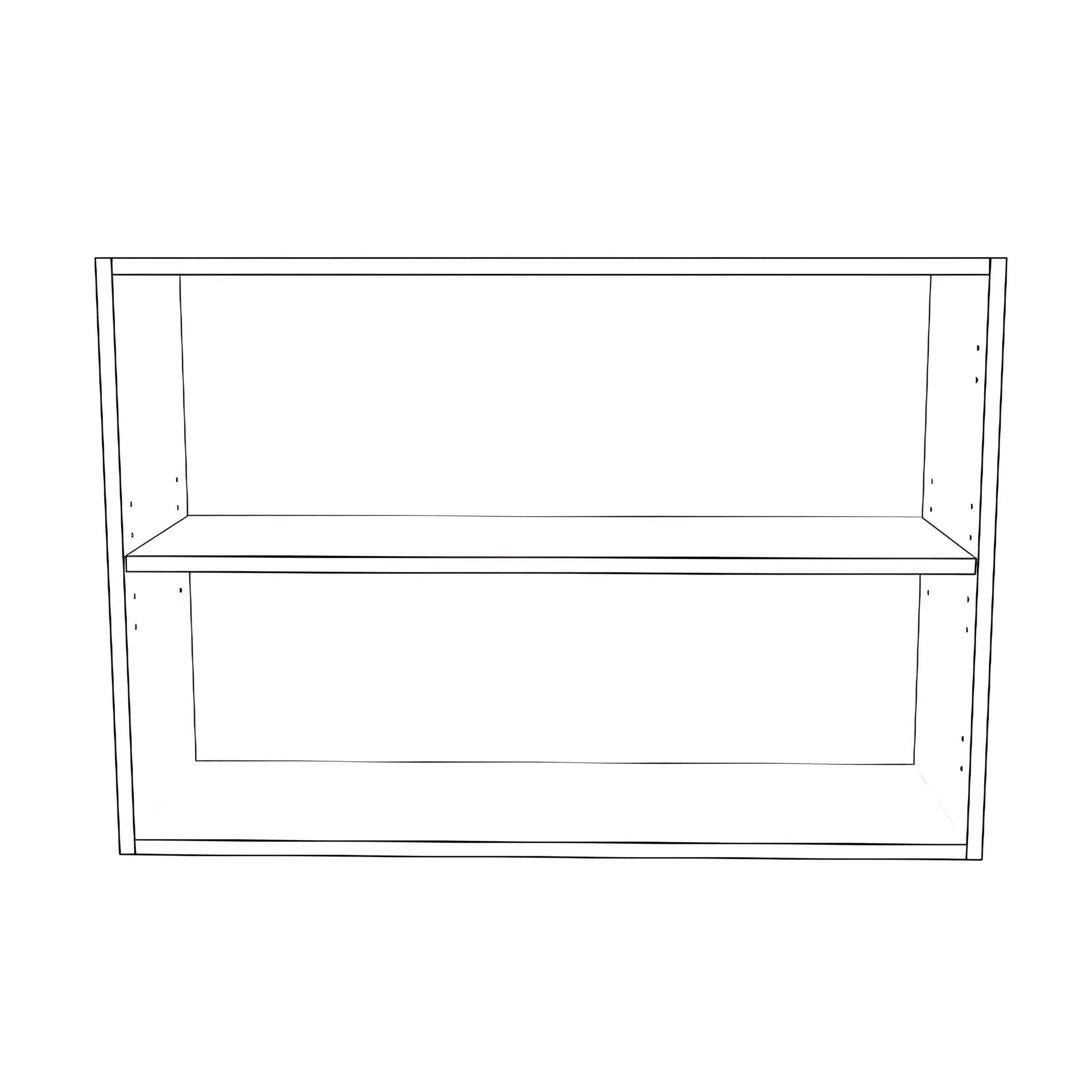 35" Wide x 34" High Wall Cabinet - Painted Doors - Image 2