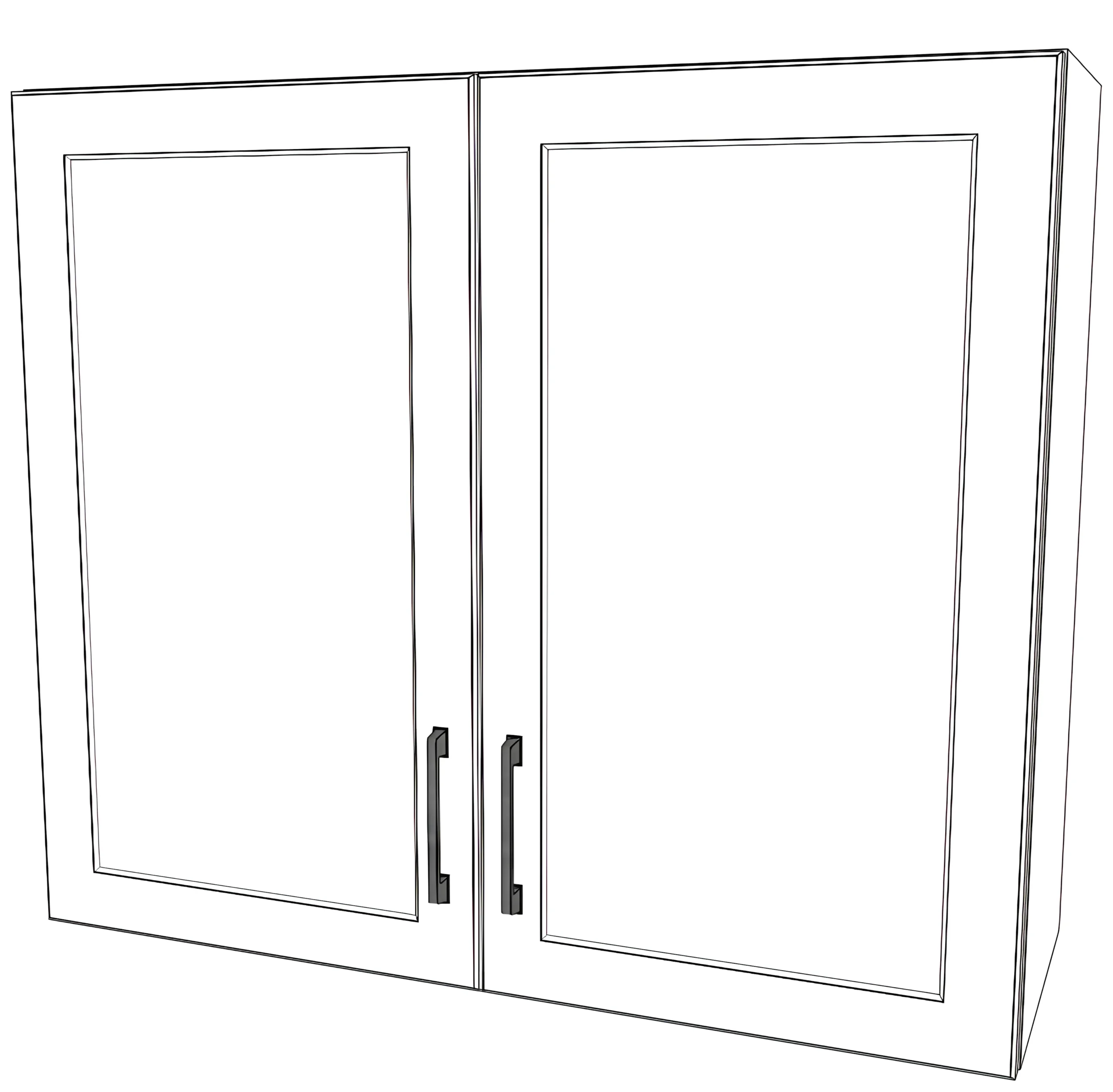 35" Wide x 30" High Wall Cabinet - Painted Doors