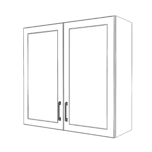 35" Wide x 34" High Wall Cabinet - Painted Doors