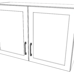 36" Wide x 24" High Wall Cabinet - Painted Doors
