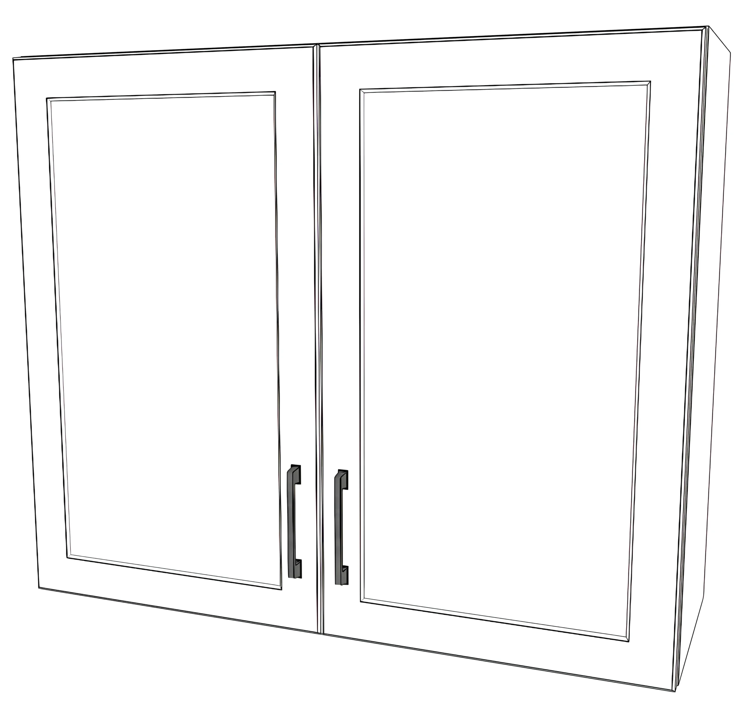 36" Wide x 30" High Wall Cabinet - Painted Doors