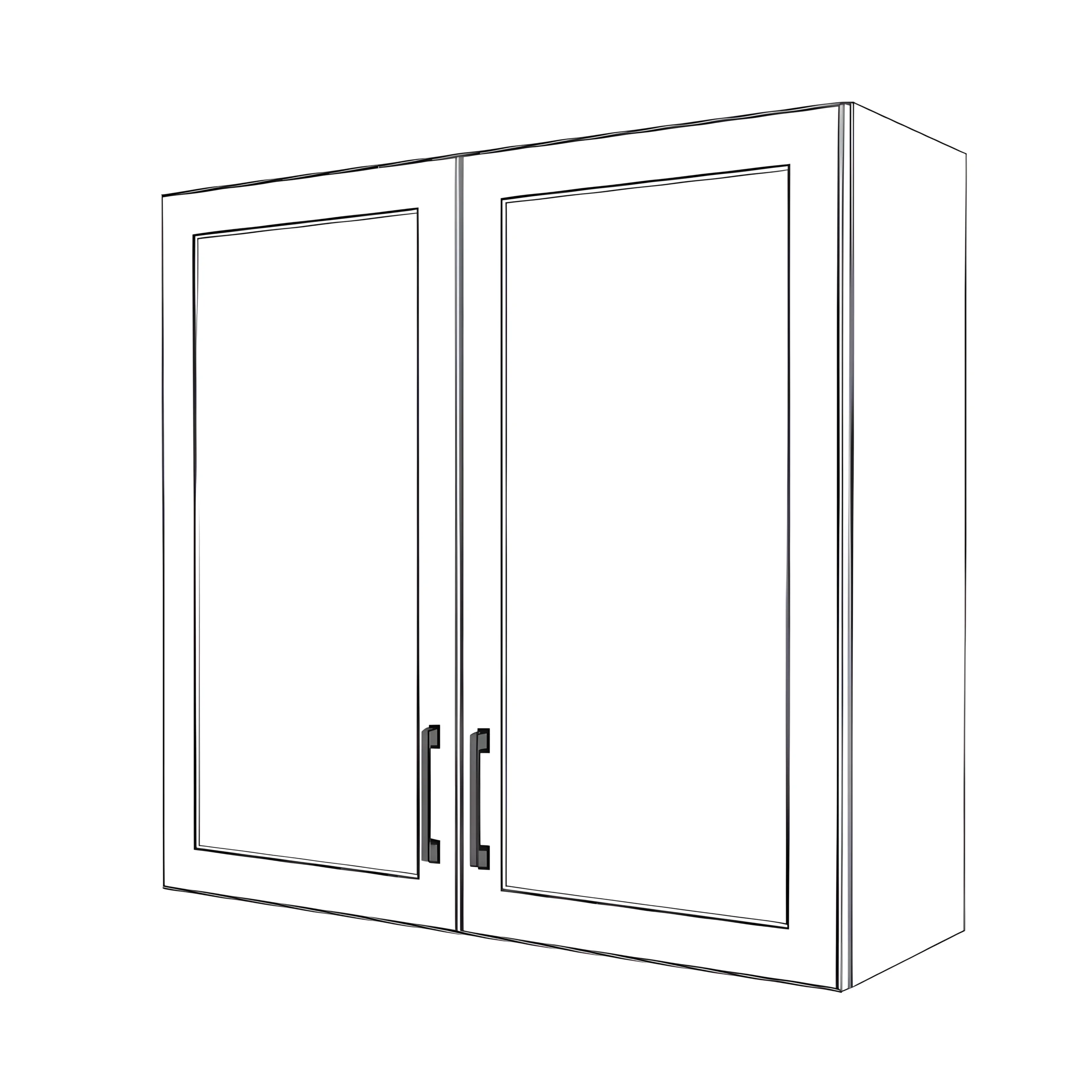36" Wide x 34" High Wall Cabinet - Painted Doors
