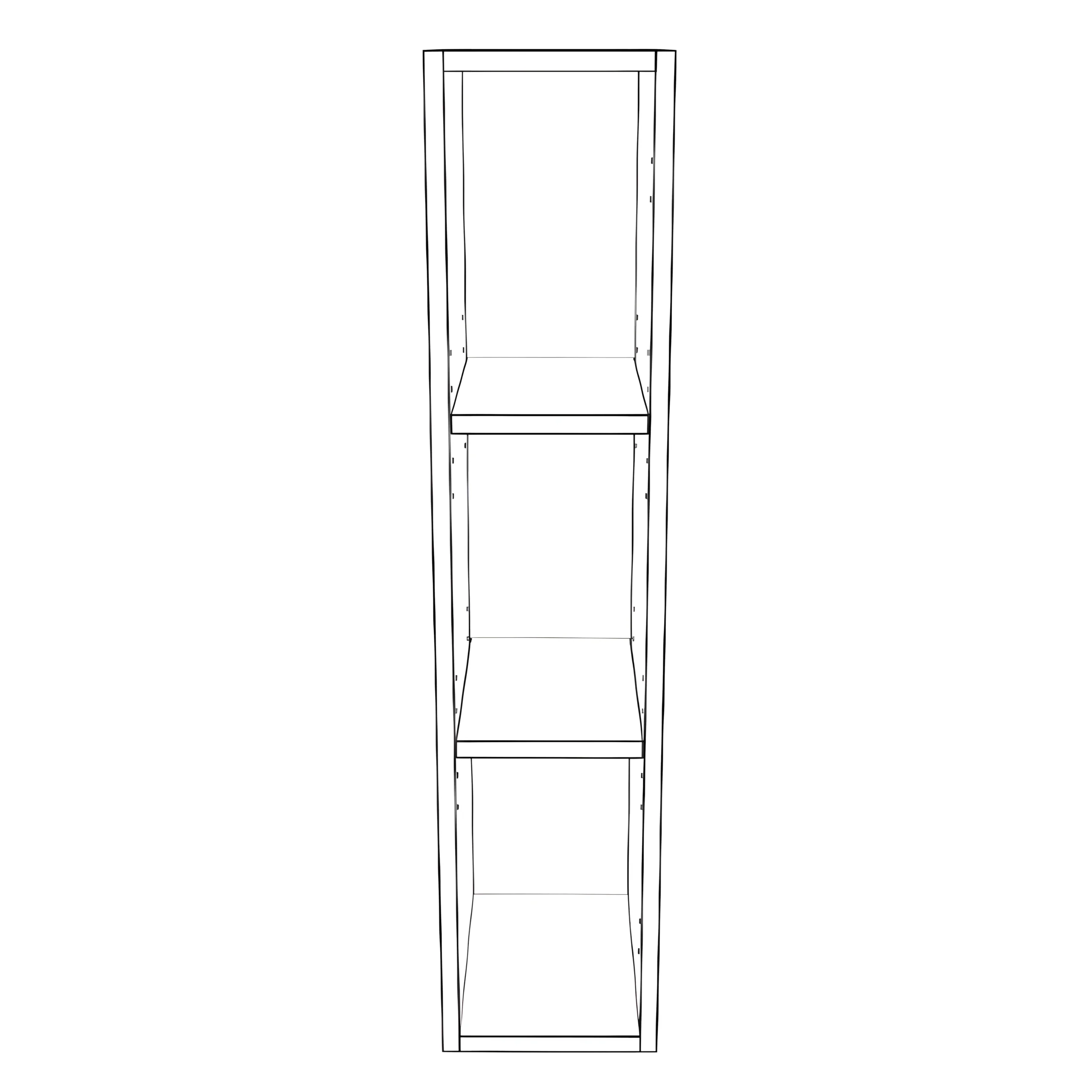 7" Wide x 36" High Wall Cabinet - Painted Doors - Image 2