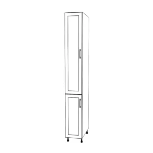 12" Wide Tall Pantry Cabinet - Painted Doors