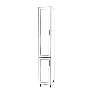 14" Wide Tall Pantry Cabinet - Painted Doors