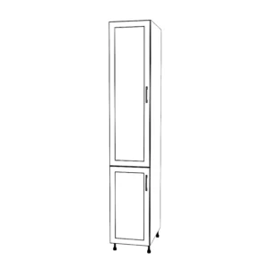16" Wide Tall Pantry Cabinet - Painted Doors