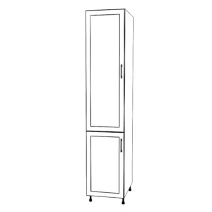 18" Wide Tall Pantry Cabinet - Painted Doors
