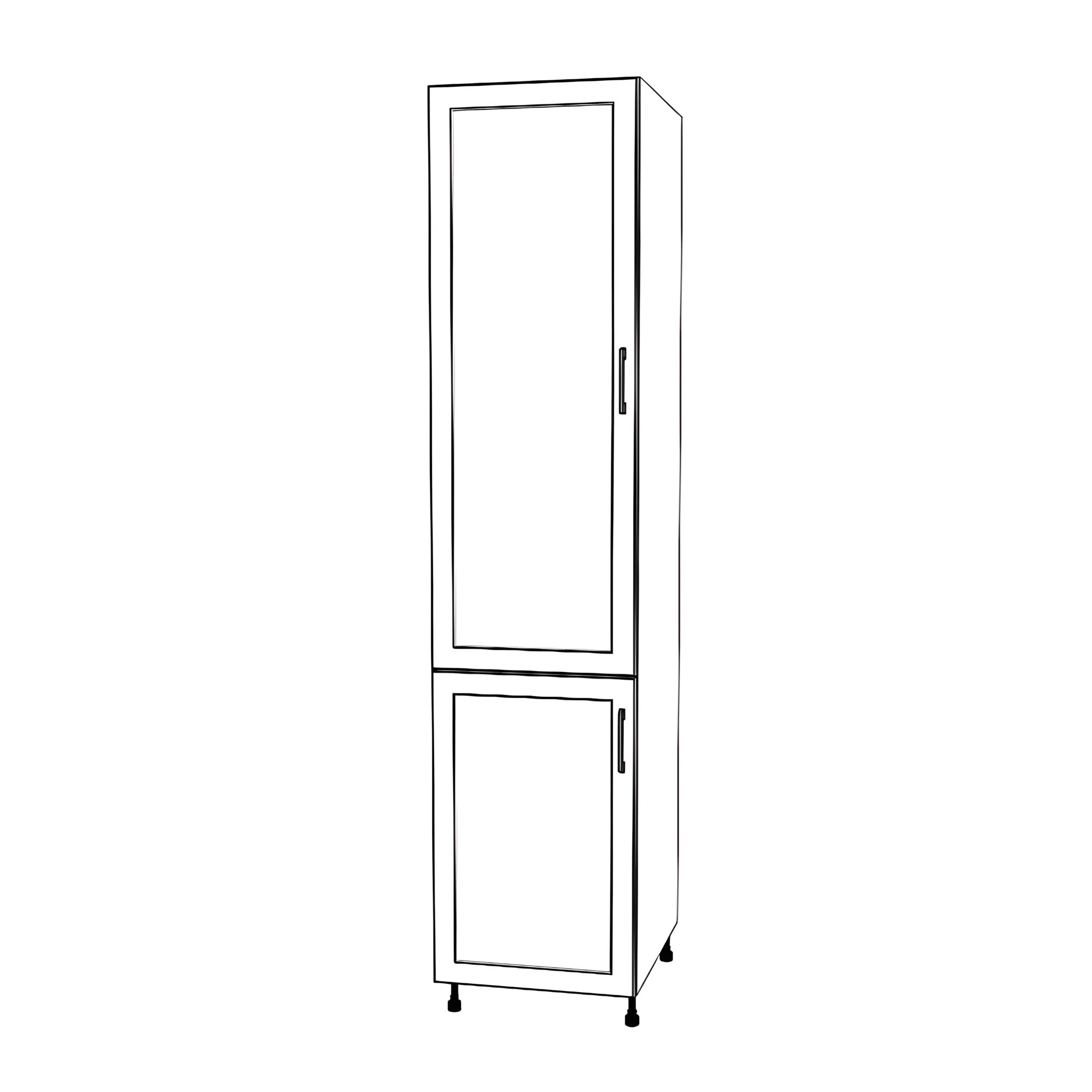 20" Wide Tall Pantry Cabinet - Painted Doors