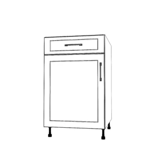 21" Wide Base Cabinet With Drawer On Top - Painted Doors