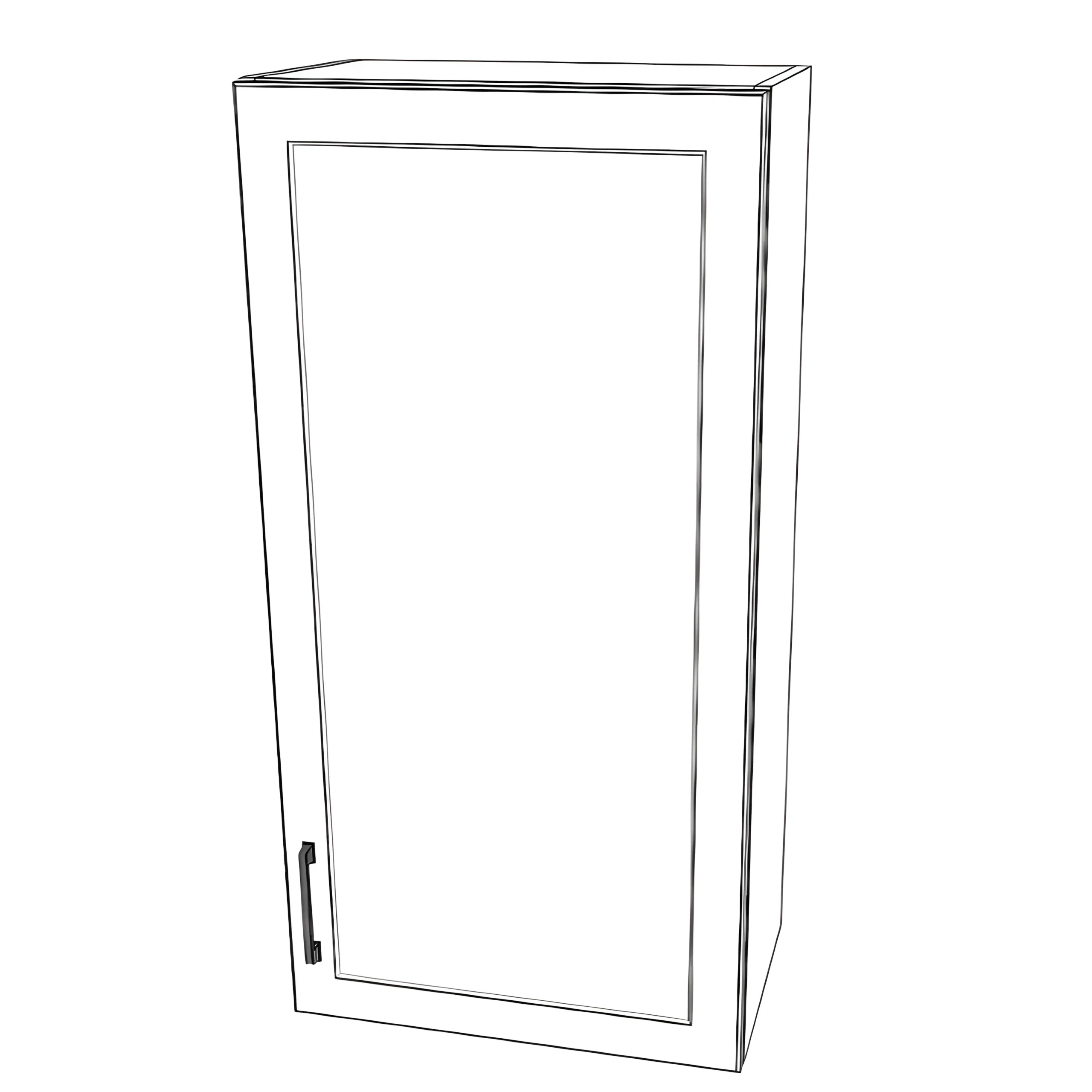 21" Wide x 42" High Wall Cabinet - Thermofoil Doors