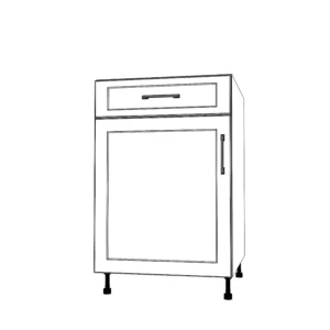 22" Wide Base Cabinet With Drawer On Top - Painted Doors